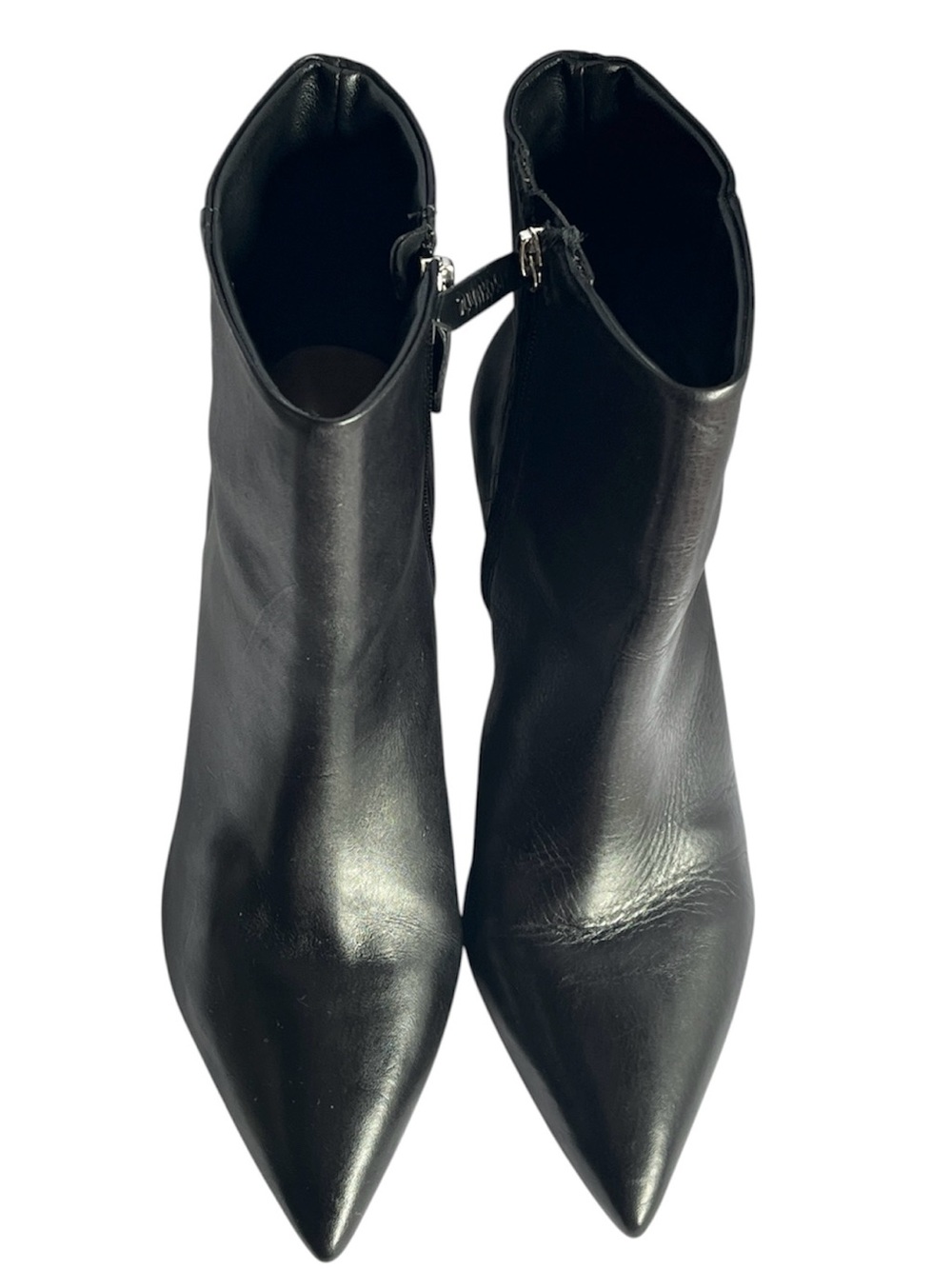 SCHUTZ Women's Supple Black Leather Ankle Boots SZ 9B Made in Brazil Side Zip